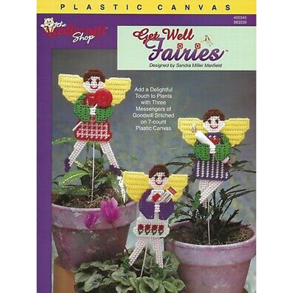 Get Well Fairies Plastic Canvas Plant Pokes Messengers Goodwill Tulips Health