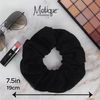 Jumbo Cotton Scrunchie Hair Tie - Black