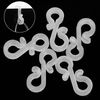 Mini Plastic Gutter Hooks 100 Pack - for Outdoor or Hanging Christmas Lights - Cable Hanging Gutter Clips - by Trixes