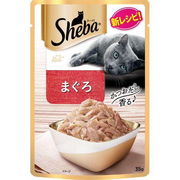 Sheba Rich Cat Food, Tuna, For Adult Cats, 1.2 oz (35 g) x 12 Packs (Bulk Purchase)