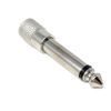 DRUT 1pcs 6.35mm Mono Jack Plug to 3.5mm Stereo Socket Adapter Cable Converter Audio Adapter (Silver)