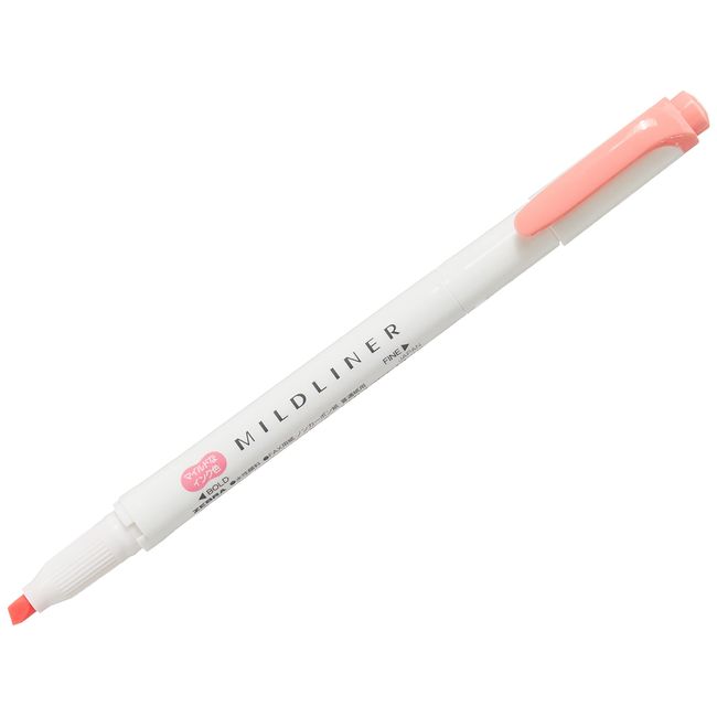 Zebra Mildliner WKT7-MCOP Highlighter, Mild Coral Pink