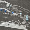 Push Pin World (Winkel Tripel) Map (Pin Board) - Modern Slate