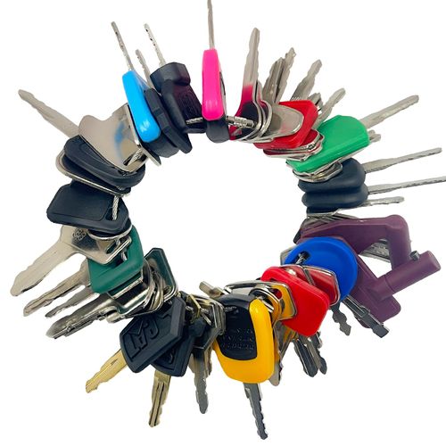 50 Heavy Equipment Keys Master Set Construction Ignition Keys Set Fits Catrepillar Case JD Gehl JCB Hyster JLG Komatsu Kubota Yanmar Takeuchi New Holland Volvo