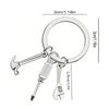 Handyman Tradesman DIY Hammer Screwdriver Wrench Keyring Keychain