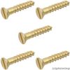 Slotted Flat Head Wood Screw Solid Commercial Brass #10X2-1/2" Qty 50