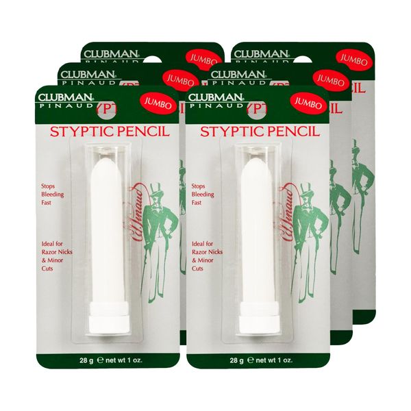 Clubman Pinaud Jumbo Styptic Pencil, 1 Oz, (Pack of 6)