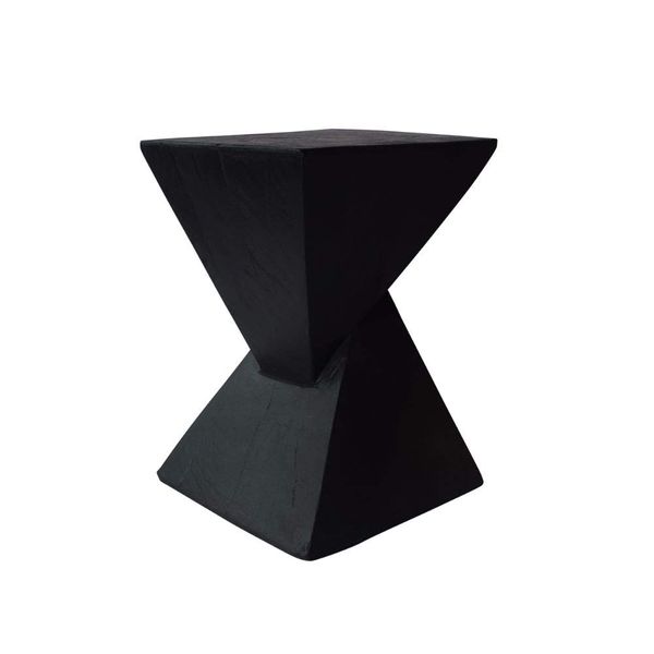 Christopher Knight Home 305832 Kajsa Outdoor Lightweight Concrete Accent Table, Black