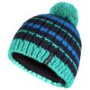 Trollkids Children's Hafjell Bobble Hat, Navy / Turquoise / Mint