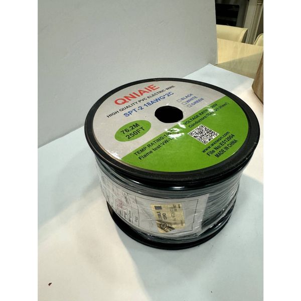 Qniaie High Quality PVC Electric Wire SPT-2 18AWG 2C 76.2M 250 FT 300V Green