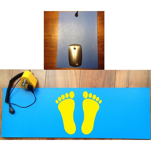 Complete Premium Safe Earth Mat, Floor Grounding Mat + FREE EARTH PLUG. (Blue)