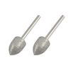 Sourcingmap 2 Pcs 10mm Tapered Nose 3mm Shank Diamond Mounted Point Grinding Bits