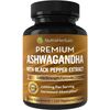 Premium Ashwagandha Capsules with Black Pepper – 120 Count