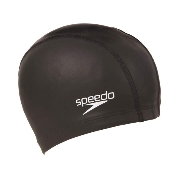 Speedo Unisex Ultra Pace SwiMing Cap | 3 Panel Design, Black, One Size