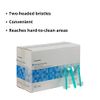 McKesson Denture Brushes 2-Sided Bristle, Green, 144 Count