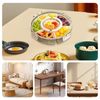 Round Divided Serving Tray Platter With Lid & Handle Storage Container 11"
