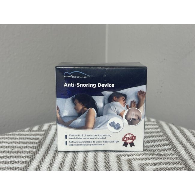 Snore Care® Nose Vents Anti-Snoring Device | BPA Free Snoring Solution | 4 Pairs