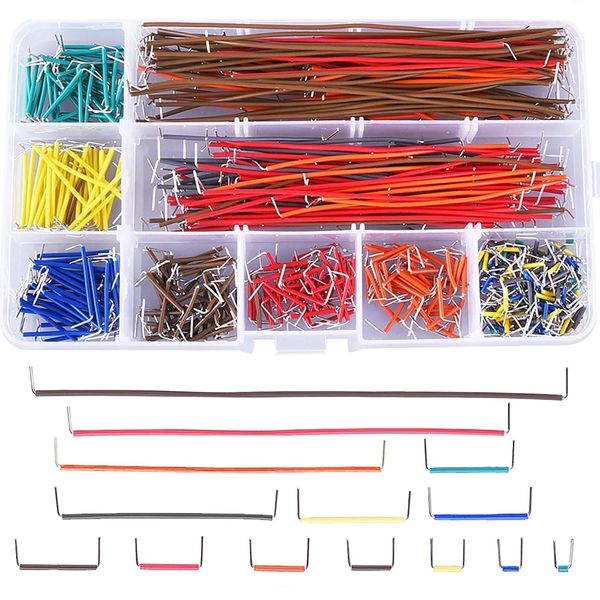 RUIZHI 840 Pieces Pre-Molded Breadboard Jumper Wire Kit 14 Length Various Jumper Wires for Breadboard Prototyping Solder Circuits