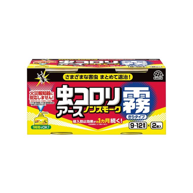 Earth Pharmaceutical 4901080252722 Insect Corori Non-Smoke Mist Type, For 9-12 Tatami Mats, 3.4 fl oz (100 ml) x 2 Packs x 12 Piece Set