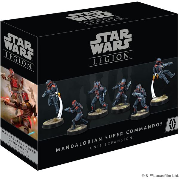 Star Wars: Legion Mandalorian Super Commandos Unit Expansion - Tabletop Miniatures Game, Strategy Game for Kids and Adults, Ages 14+, 2 Players, 3 Hour Playtime, Made by Atomic Mass Games