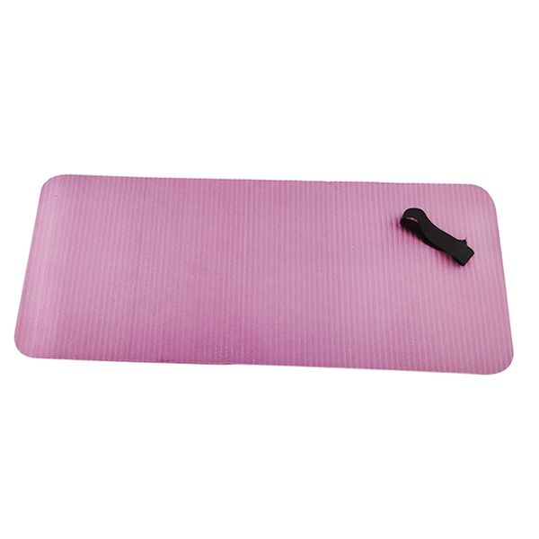 QDY 60x25cm Non-slip Yoga Mat Knee Pad Cushion Exercise Plank Pilates Travel Gym, Elastic Rubber, Black