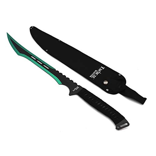 10 Green Tactical HUNTING KNIFE FIXED BLADE SWORD MACHETE THROWING Pocket  Karambit Ninja Knife Set