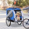 Fold Up Pet Bicycle Cargo Trailer for Dogs & Cats Steel Frame Oxford, White