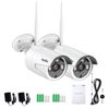 SANNCE 2x Wireless 3MP Outdoor Security IP Camera Two Way Audio for N48WHE NVR
