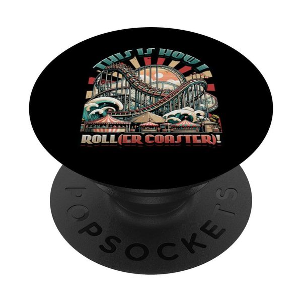 Roller Coaster Amusement Park Roller Coaster Lover PopSockets Standard PopGrip