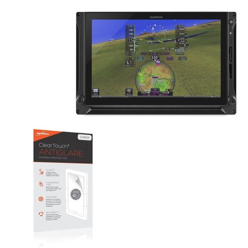 BoxWave Screen Protector Compatible with Garmin G600TXi (10.6 in) - ClearTouch Anti-Glare (2-Pack), Anti-Fingerprint Matte Film Skin