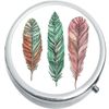 Feathers Colorful Medicine Vitamin Pill Box