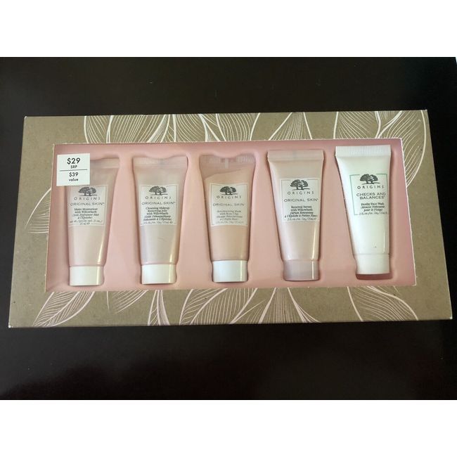 Origins Original Skin Care Set: Glow On - 5 Peice Travel Set BRAND NEW IN BOX