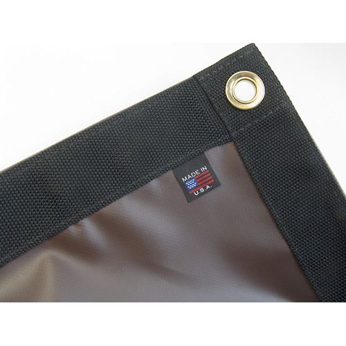 Tarp, Heavy Duty, Brown, Waterproof, 18 Oz. Vinyl w/ Reinforced Edges (4' X 10' Feet)