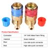 2X Car Air Condition Quick Connector AC Manifold Gauge High/Low Coupler Adapters
