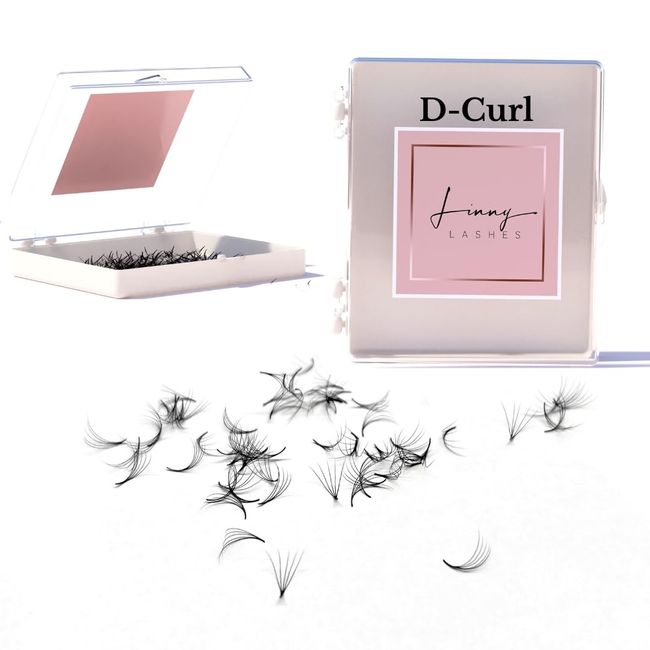 Linny Lashes 5D Wimpernfächer Vorgefertigte Fächer - Verlängernde fertige Wimpern 500 Fertige Fächer Handgefertigte vorgefächerte C Curl, D Curl Wimpernverlängerungen Atemberaubend (10mm)