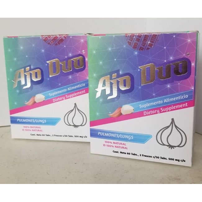 2 PACK !!  AJO DUO PULMONES Asma Bronquitis Sinusitis  SAME DAY FREE SHIPPING!!!