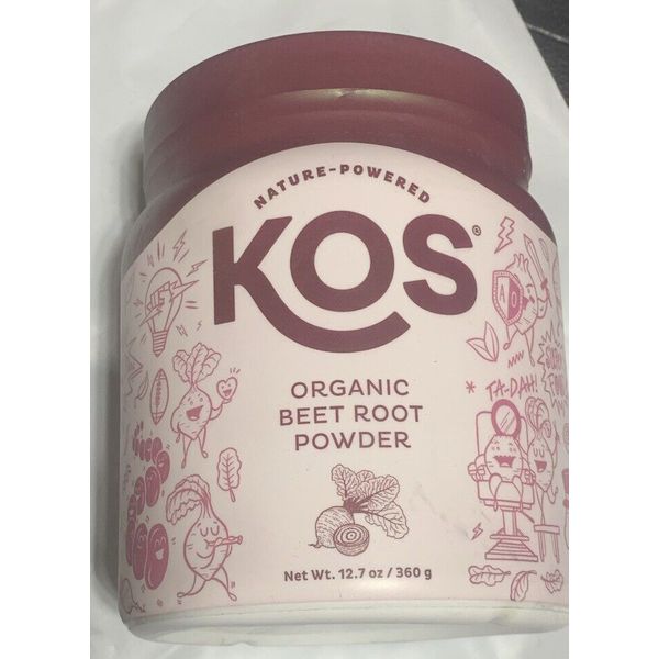 KOS Organic Beet Root Powder, USDA Certified - Natural Nitric Oxide Booster