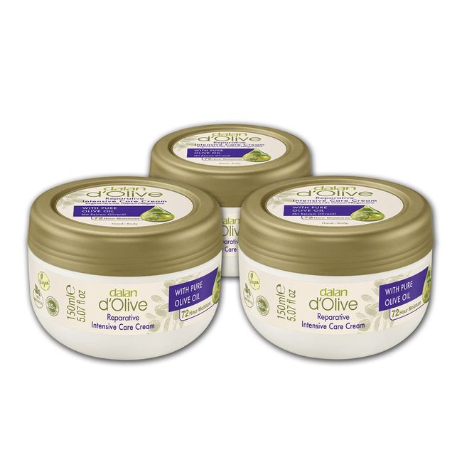 3 x Dalan d'Olive Intensive Cream 150 ml Tin