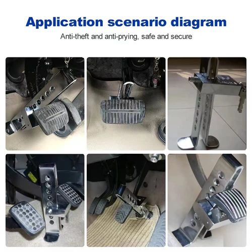 Auto Anti-Theft Car Brake Clutch Lock Safety Tool Steel Lock Auto Car Clutch Brake Lock