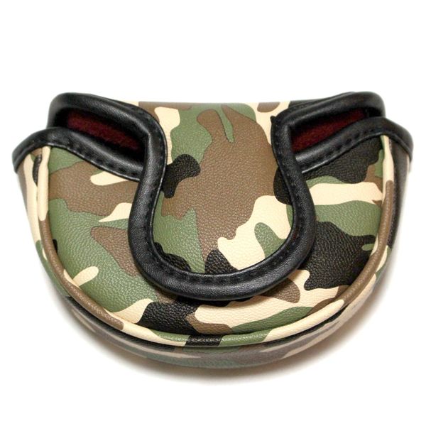 Putter Cover Headcover Odyssey 2 Ball Compatible with Small Mallet Type Magnetic Camo Camo (Mallet (Green Small))