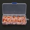 Red Copper 250Pcs GT1-6mm Intermediate Wire Connection Tube Connector