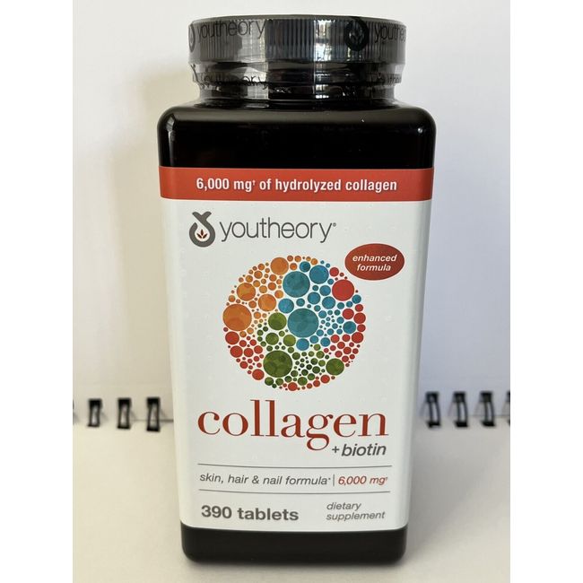 youtheory Collagen Plus Biotin, 390 Tablets EXP: 03/2025