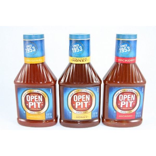 Open Pit BBQ Sauce Sampler Pack (Original, Hickory & Honey), 18 oz.