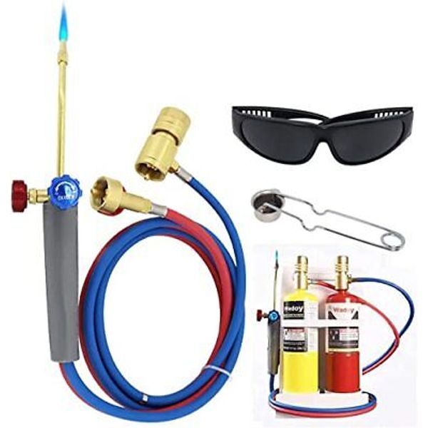 Propane Oxygenn Torch Kit Gas Welding Torch with Brazing, Sparker, Protection