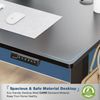 Black 48“x24” Modern Height Adjustable Electric Standing Desk Home Office Table