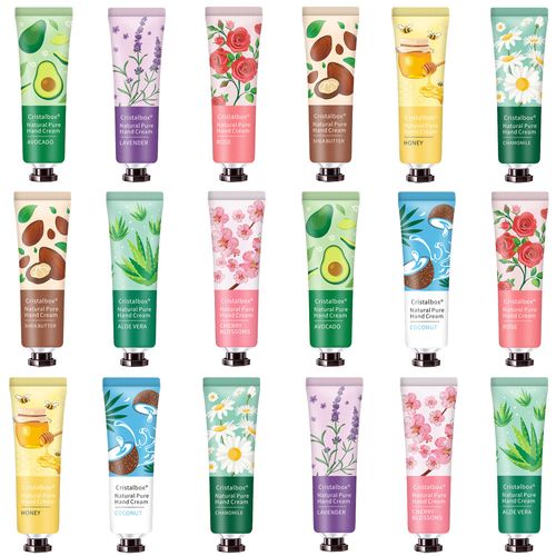 18 Pack Hand Cream Gift Set Bulk Small Hand Lotion for Dry Cracked Hands,Moisturizing Lotion Gift Set With Shea Butter For Women,Mini Travel Size Lotion Bulk Gift For Women Wife Girlfriend Mother-30g…