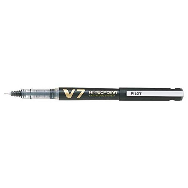BeGreen Pilot V7 Liquid Ink Rollers Set of 6 Rechargeable Black Medium Point