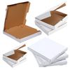 5 x Pizza Boxes 14" Flat Cardboard Postal Takeaway Style Plain White Boxes