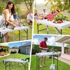 Fish Cleaning Table, Fish Cleaning Table with Sink 42.5'' Camping Table w/Faucet