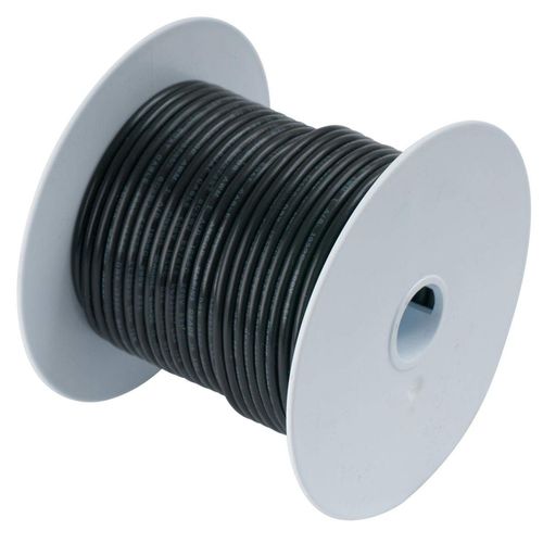 Ancor 100010 Tinned Copper Wire, 18 AWG (0.8mm2), Black - 100ft